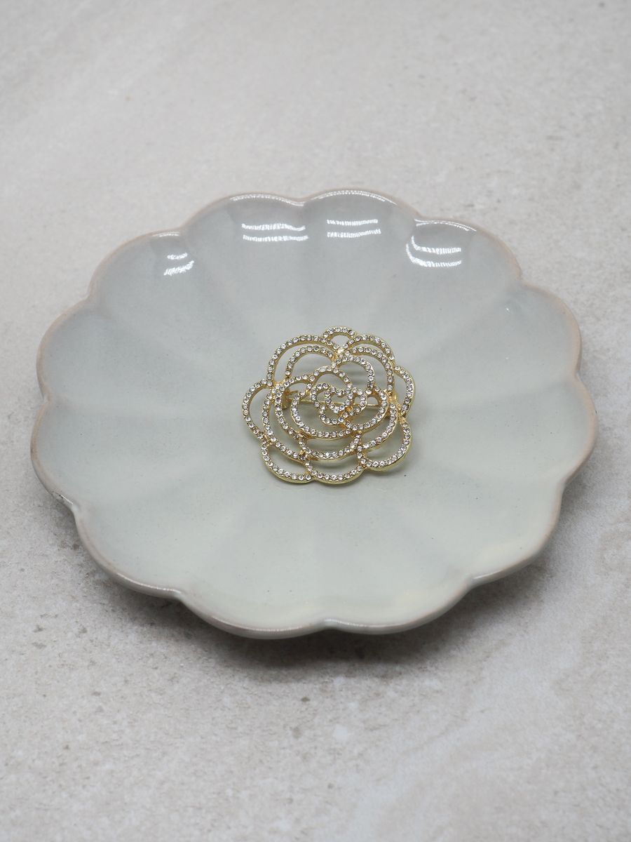 7DAYS brosje strassblomst