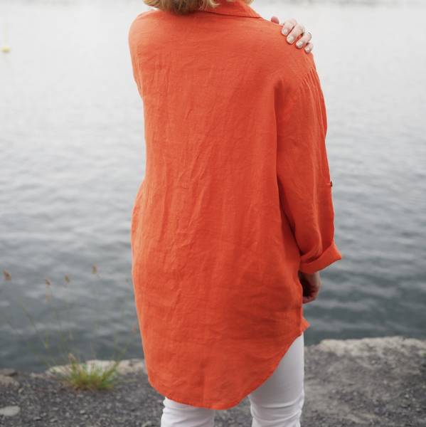 Bilde av Stor linskjorte Orange