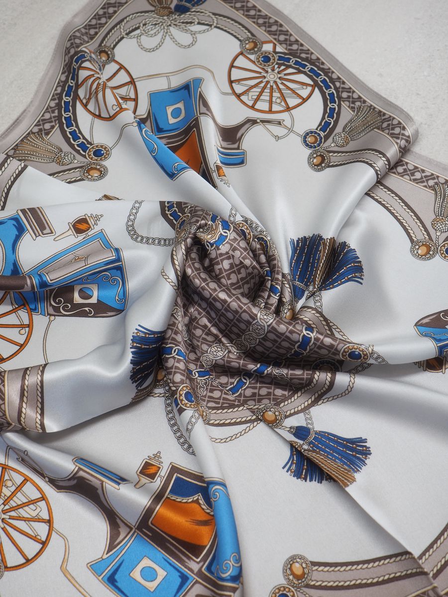 Skjerf 100% silke muldvarp farge