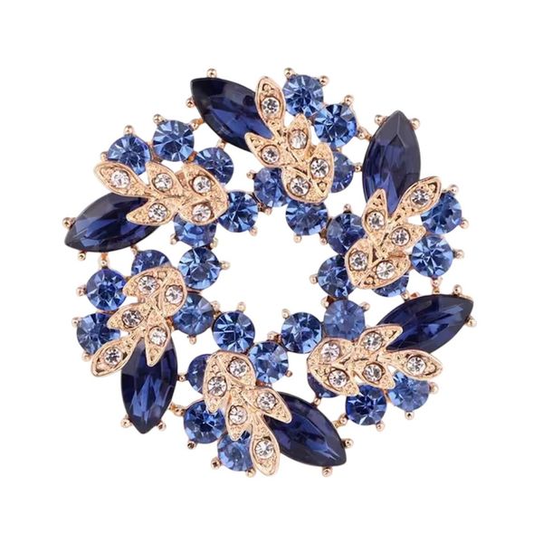 Hovedbilde Brosje krans blå
