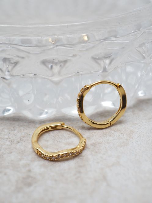 Hovedbilde Hoops irregulær forgylt sølv