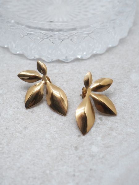 Hovedbilde 7DAYS studs blader i stål gullfarget