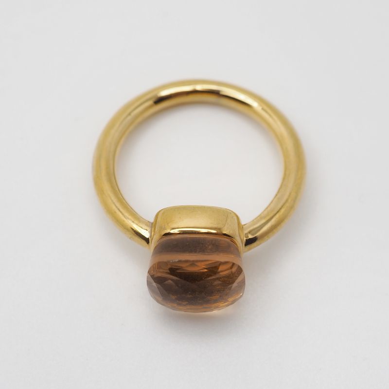 Adele ring beige glasstein