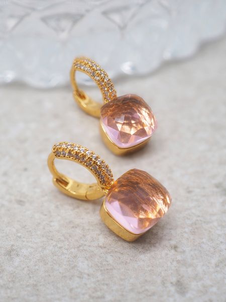 Bilde av Adele øredobber rosa transparent