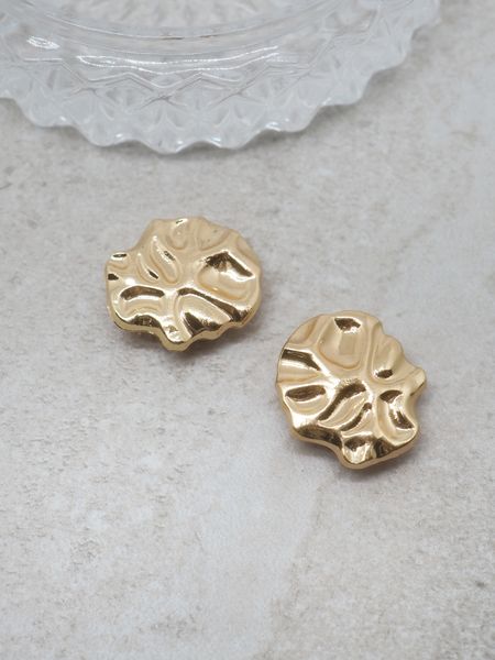 Hovedbilde Knappepynt 2stk. metall gullfarget