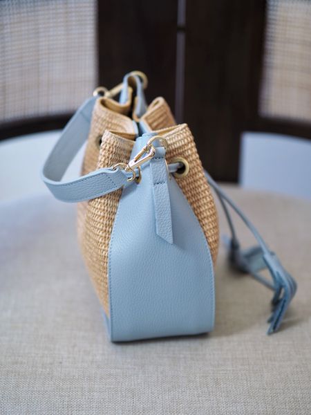 Hovedbilde Raffia pumpadurveske dueblå