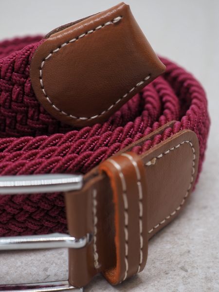 Hovedbilde Flettet elastisk belte bordeaux 