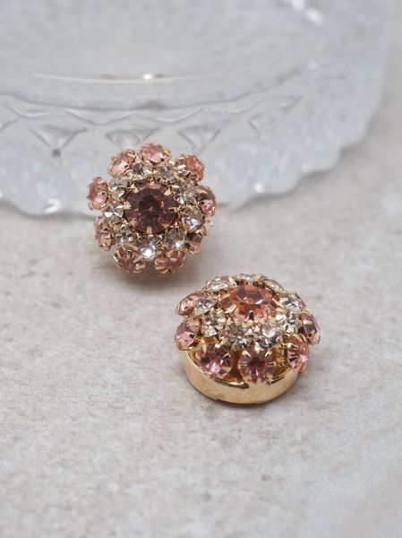 Hovedbilde Knappepynt 2stk. blomst rosa