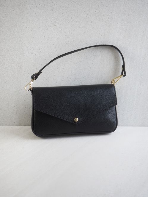Hovedbilde Konvolutt skinnclutch svart