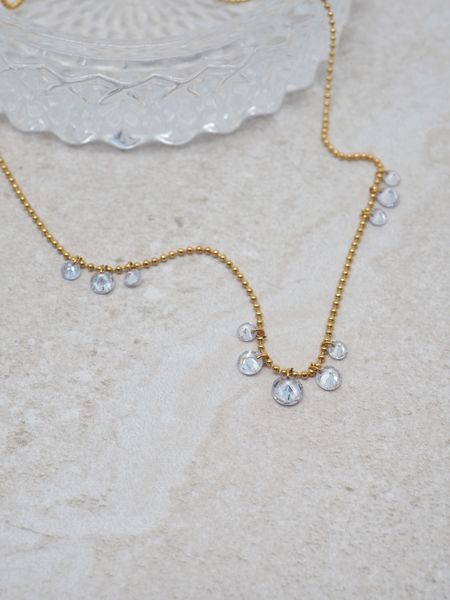 Hovedbilde Kjede med glassdråper i stål